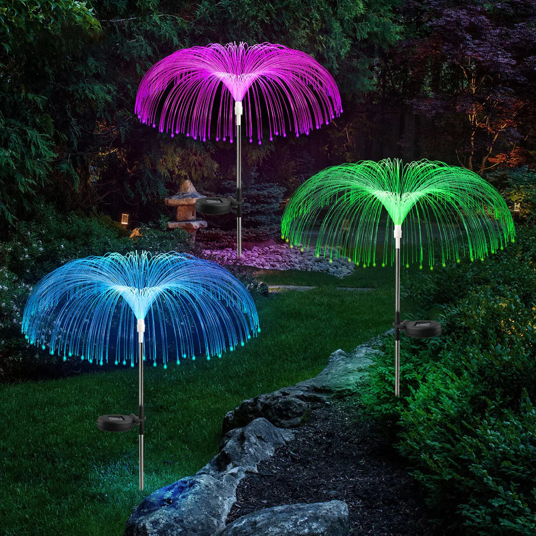 Changing Solar Waterproof Flower Lights (Multi Packs)