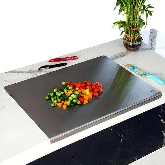 Stainless steel kitchen chopping board